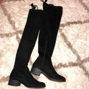 Black over the knee boots